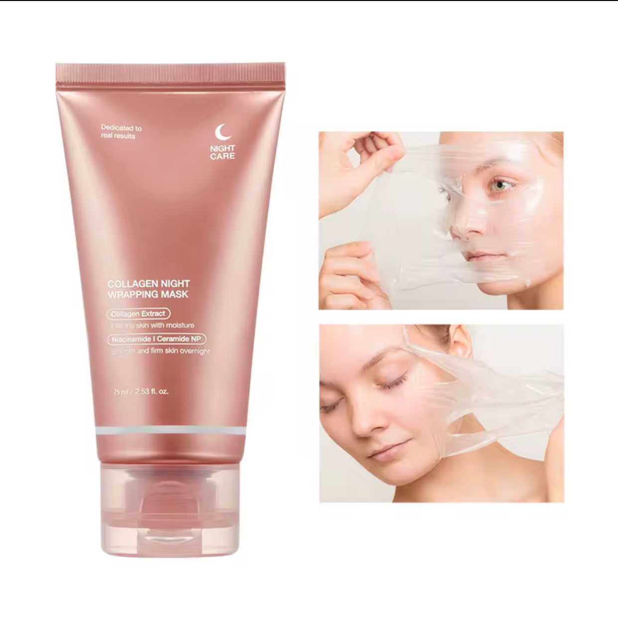 Masque de Nuit au Collagène – Hydratation & Réparation Intense