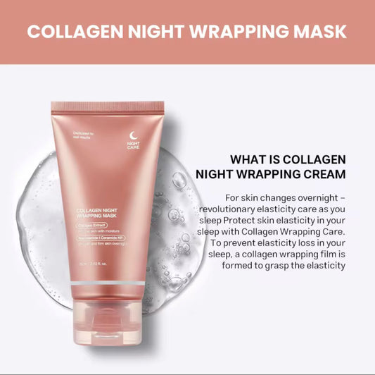 Masque de Nuit au Collagène – Hydratation & Réparation Intense